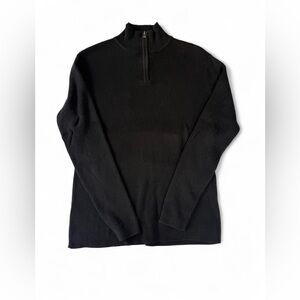 Men’s Perry Ellis Men's Black Quarter ZipUp Pullover Sweater